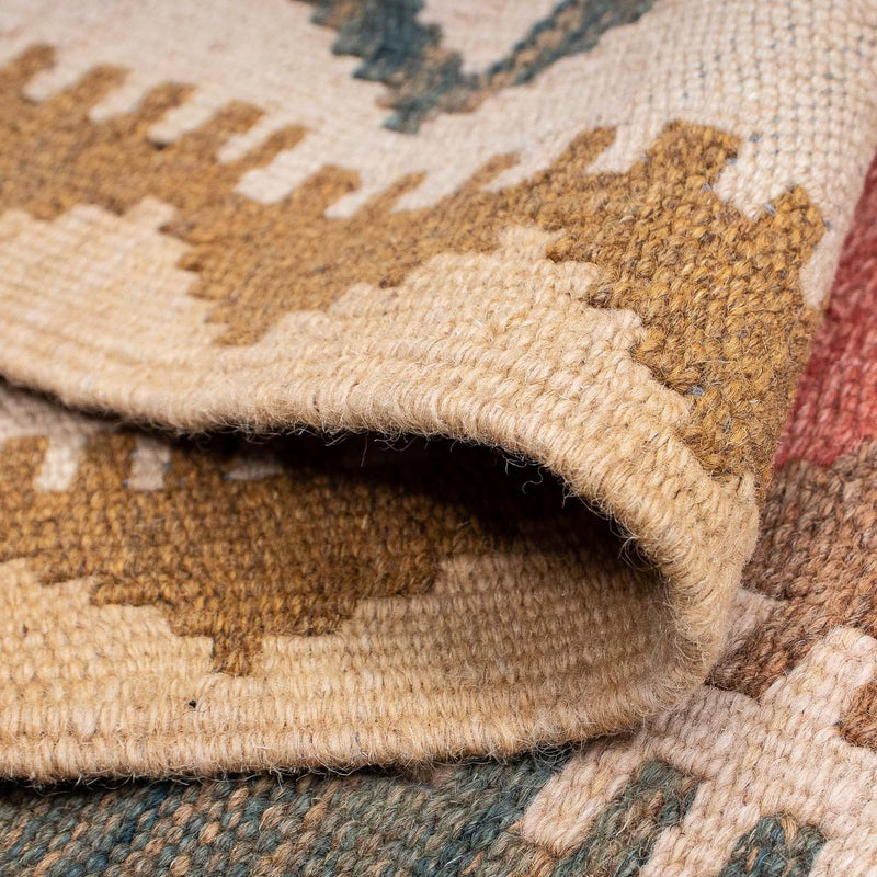 Runner Kelim Carpet - Splash - 300 x 82 cm - ljusröd