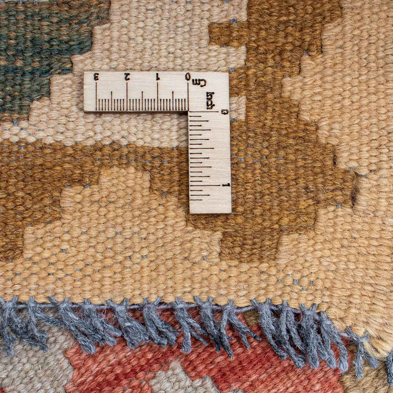 Runner Kelim Carpet - Splash - 300 x 82 cm - ljusröd