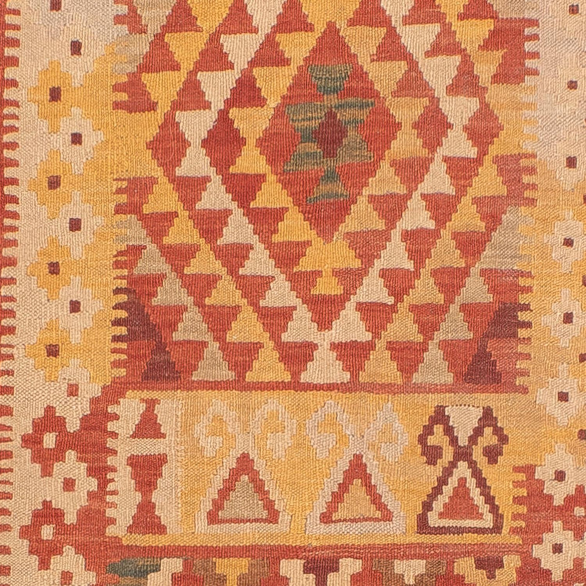 Runner Kelim Carpet - Splash - 323 x 90 cm - ljusröd