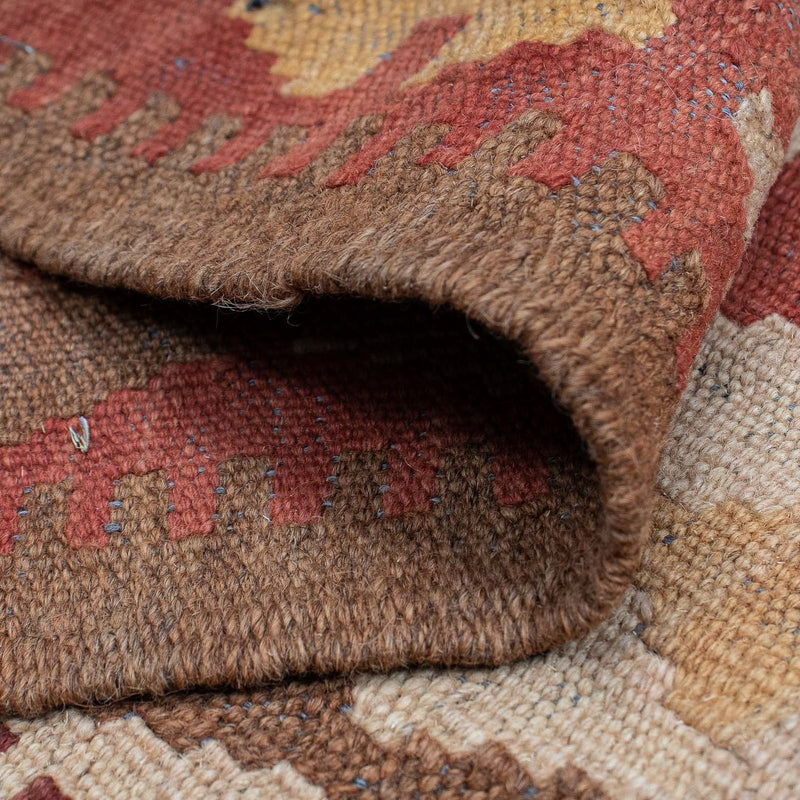 Runner Kelim Carpet - Splash - 323 x 90 cm - ljusröd