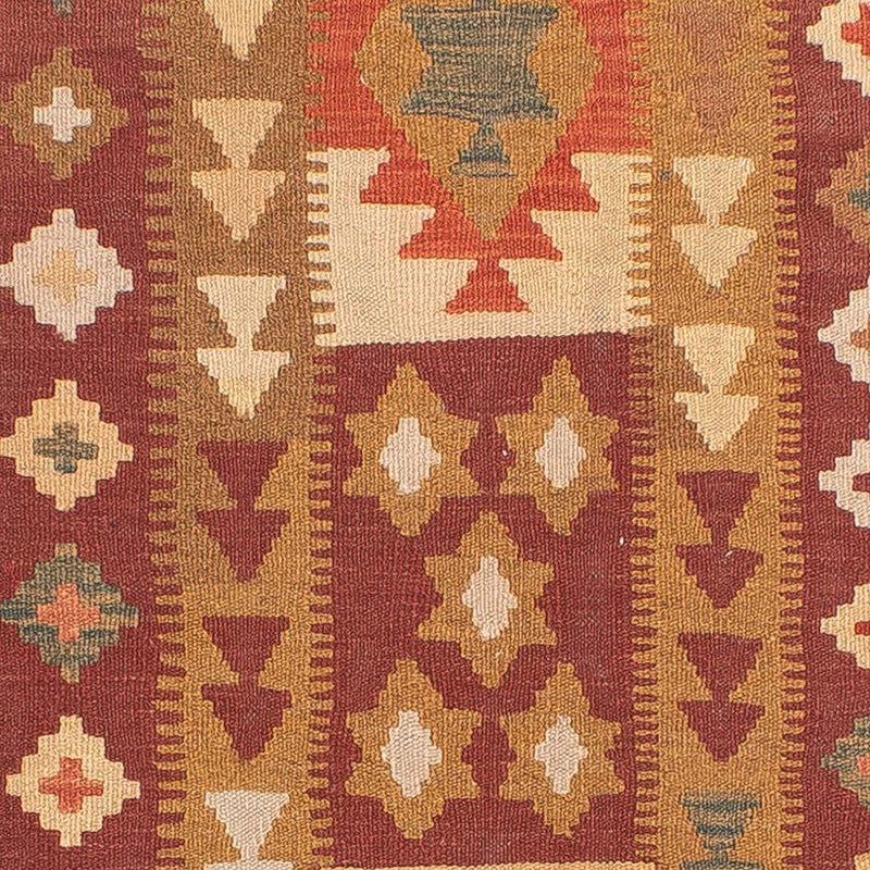 Runner Kelim Carpet - Splash - 309 x 93 cm - ljusröd
