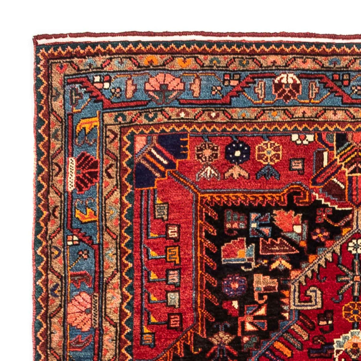 Persisk matta - Nomadic - 240 x 133 cm - mörkröd