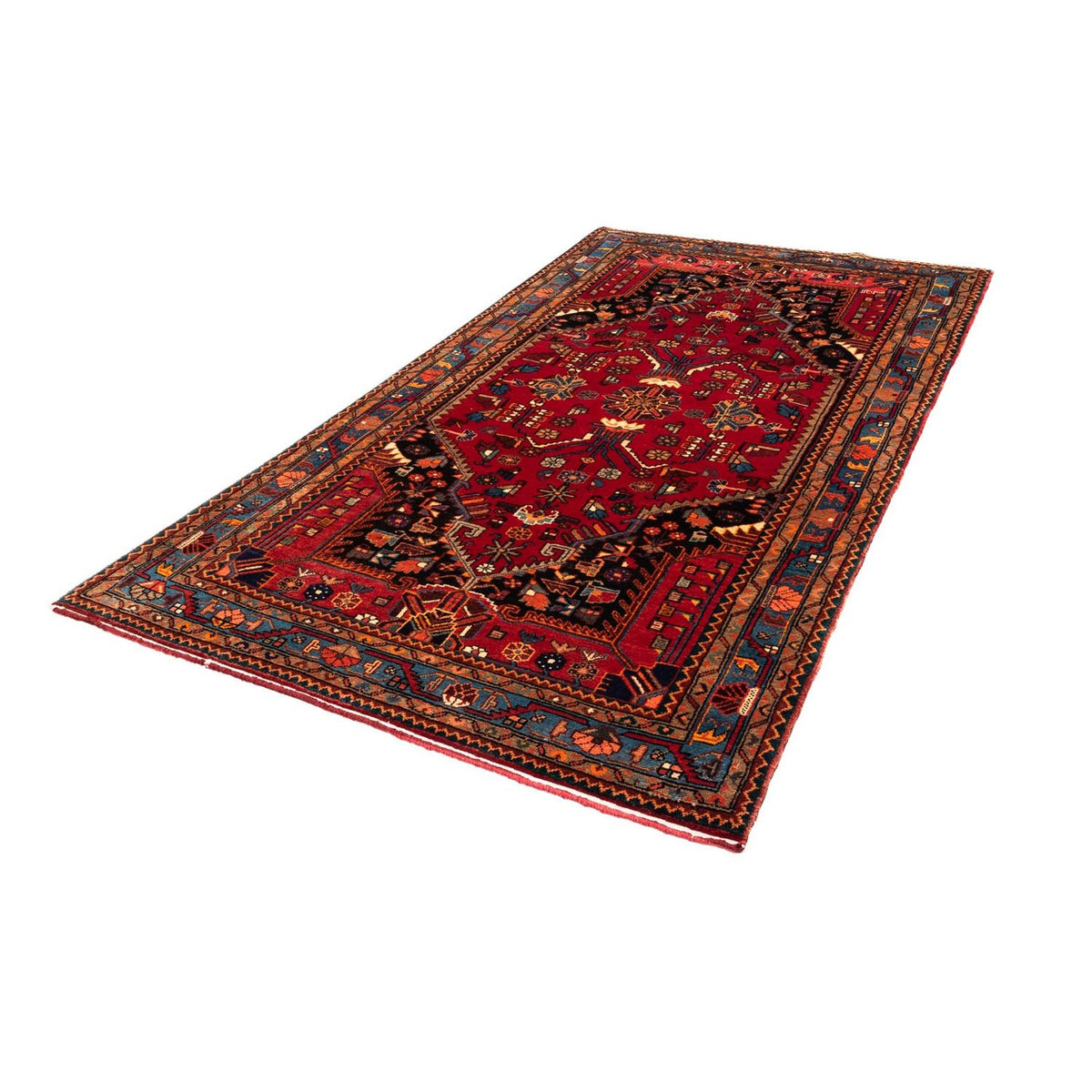 Persisk matta - Nomadic - 240 x 133 cm - mörkröd