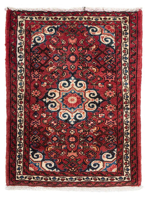 Persisk matta - Nomadic - 98 x 73 cm - mörkröd