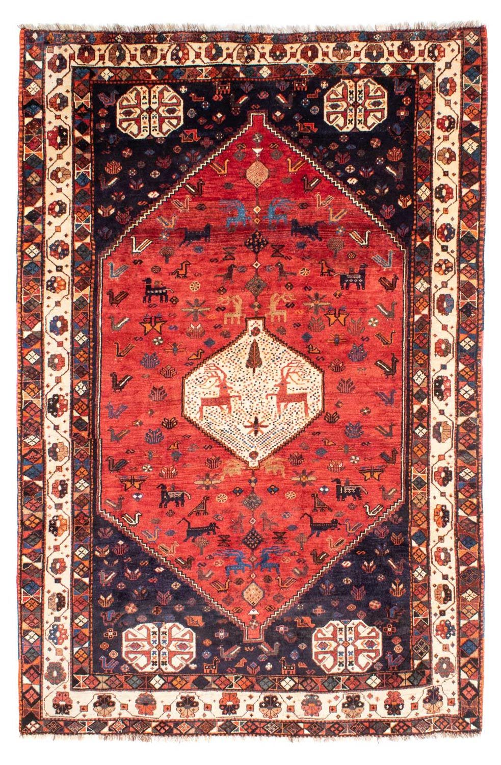 Persisk matta - Nomadic - 300 x 205 cm - mörkröd