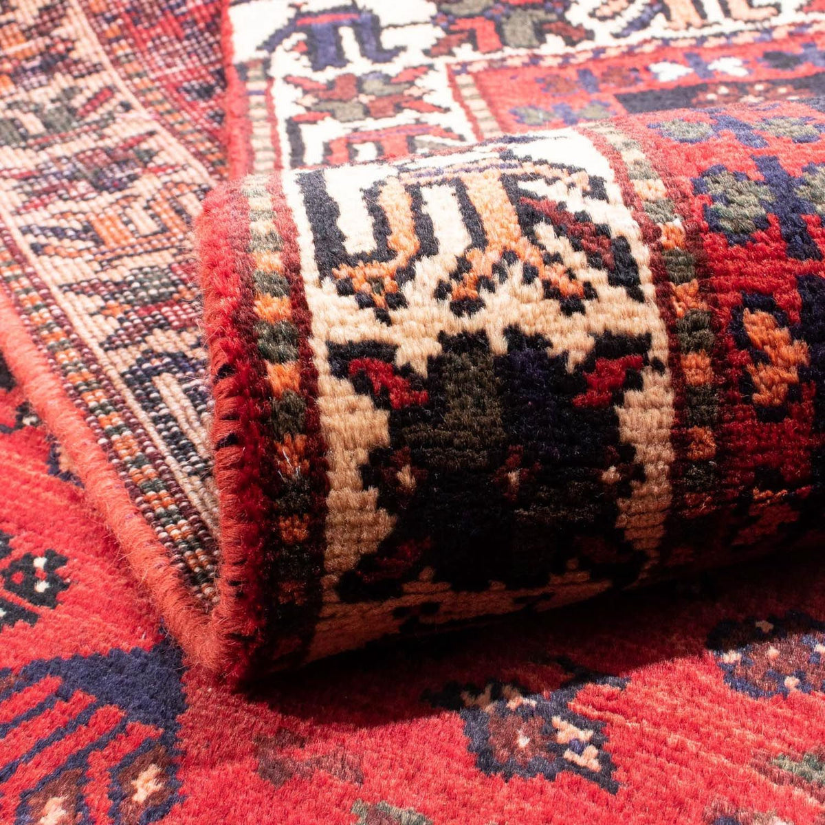 Persisk matta - Nomadic - 287 x 196 cm - mörkröd