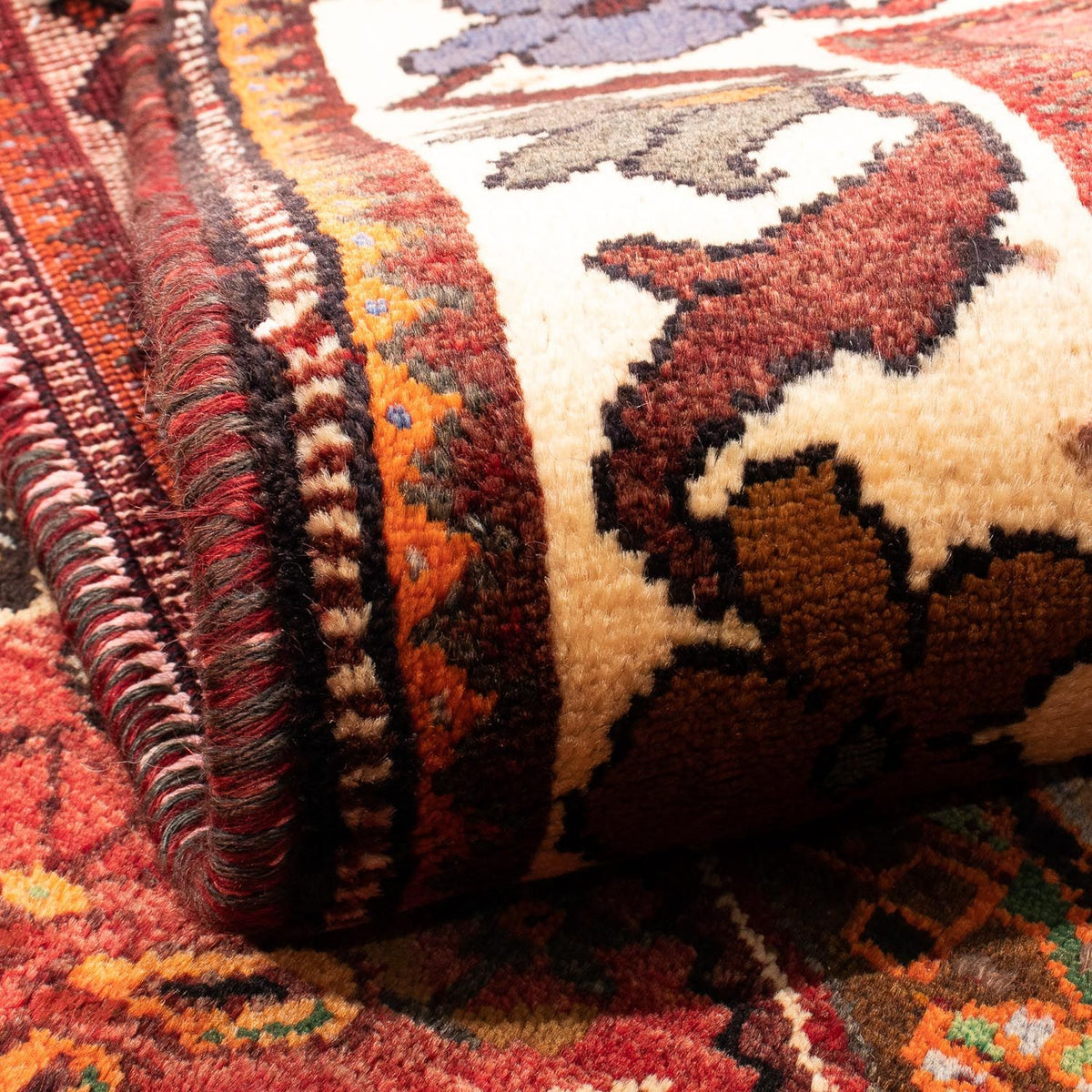 Persisk matta - Nomadic - 210 x 140 cm - mörkröd