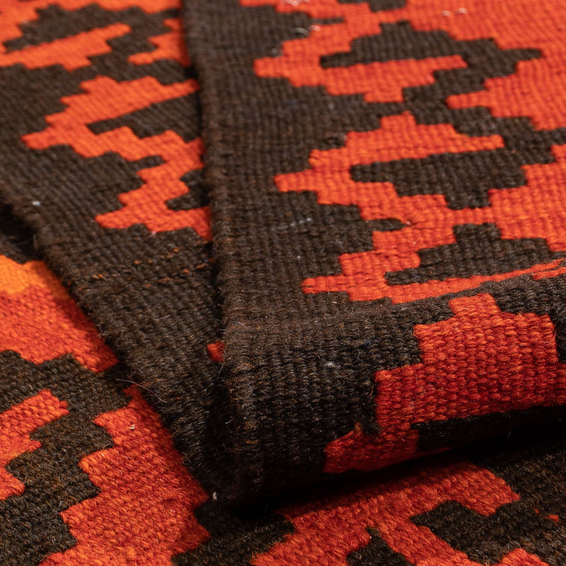 Kelim Carpet - orientalisk matta - 194 x 150 cm - ljusröd