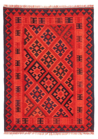 Kelim Carpet - orientalisk matta - 210 x 151 cm - röd