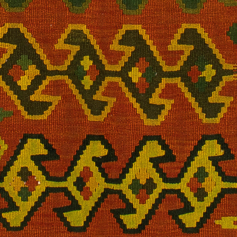 Kelim Carpet - orientalisk matta - 208 x 150 cm - mörkgrön