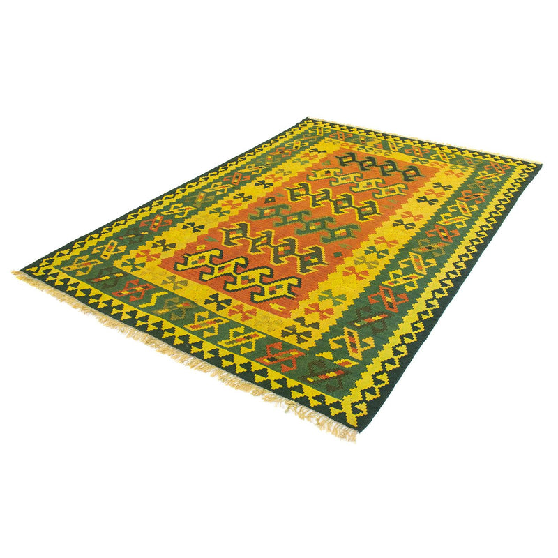 Kelim Carpet - orientalisk matta - 208 x 150 cm - mörkgrön