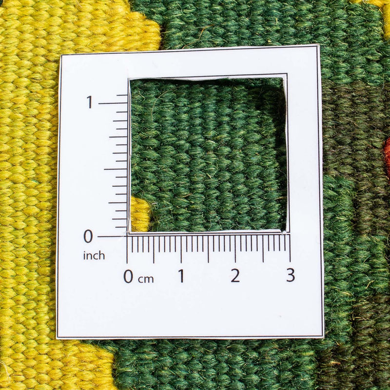 Kelim Carpet - orientalisk matta - 208 x 150 cm - mörkgrön