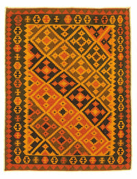 Kelim Carpet - orientalisk matta - 190 x 149 cm - guld