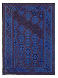 Kelim Carpet - orientalisk matta - 195 x 155 cm - blå