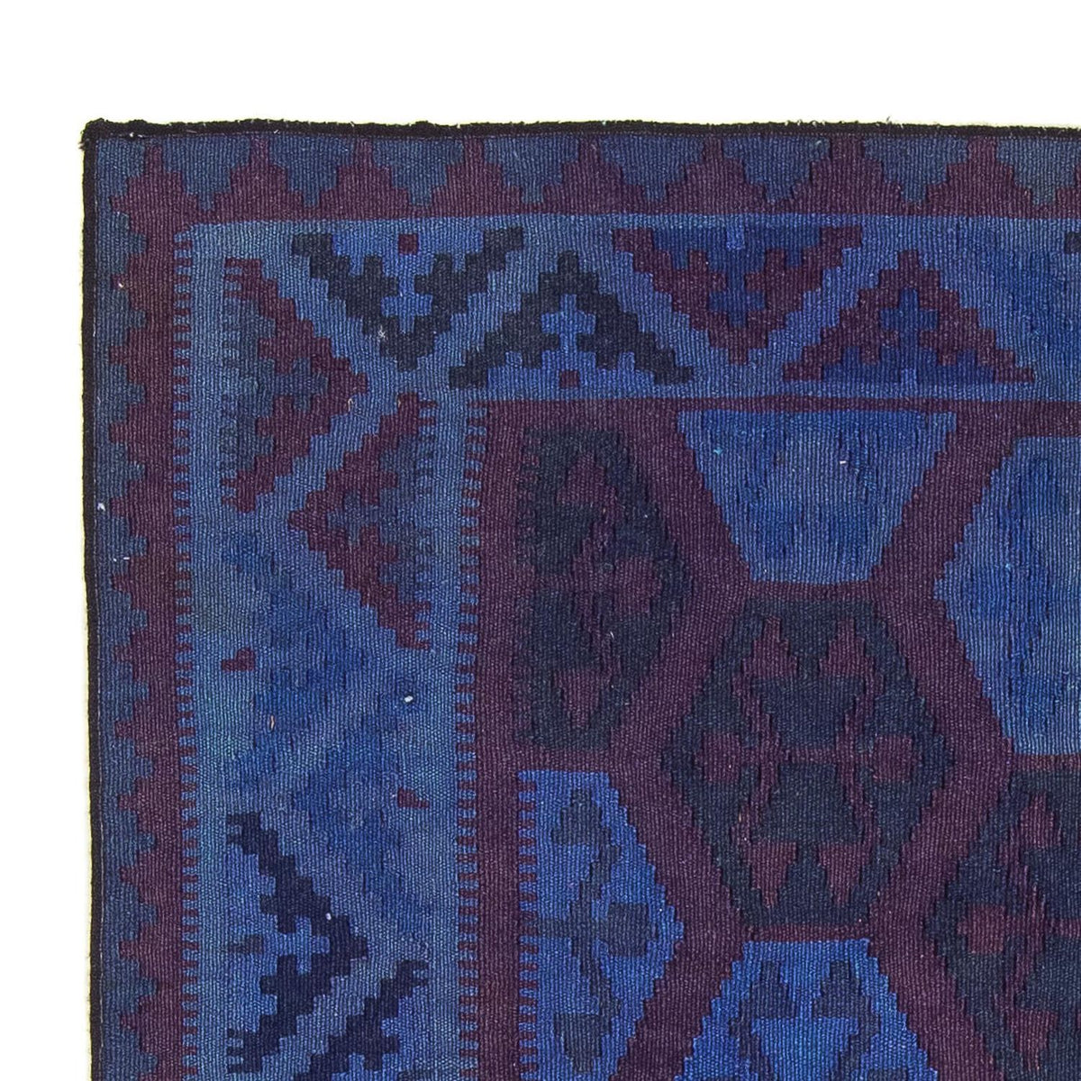 Kelim Carpet - orientalisk matta - 195 x 155 cm - blå