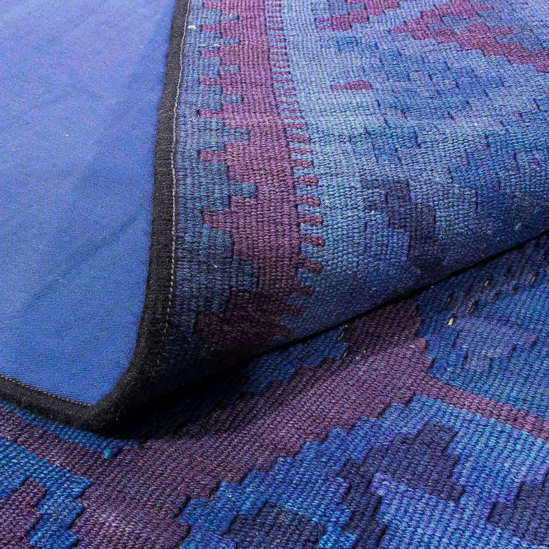 Kelim Carpet - orientalisk matta - 195 x 155 cm - blå