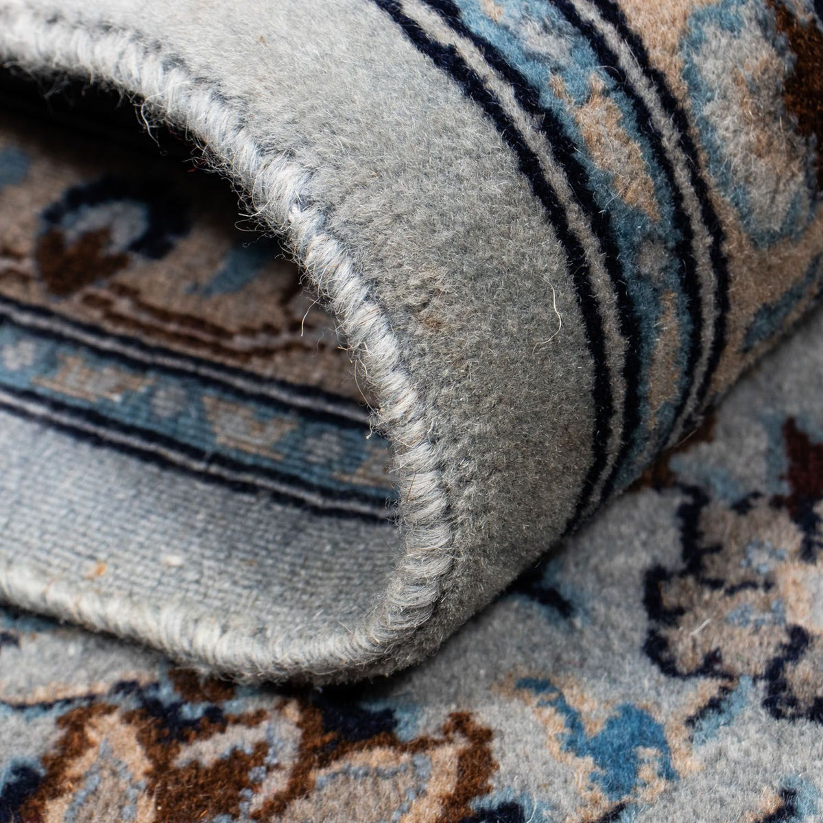 Persisk matta - Nain - 296 x 200 cm - havsblått