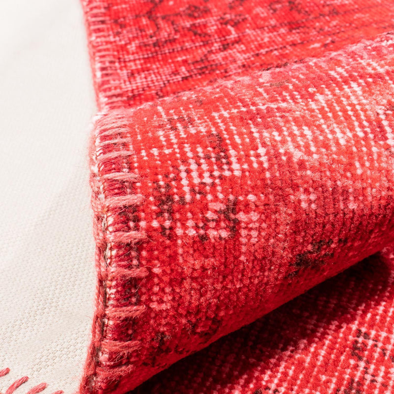 Patchwork-matta - 240 x 170 cm - mörkröd