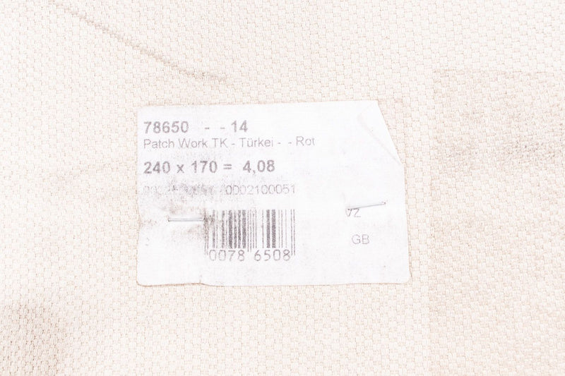 Patchwork-matta - 240 x 170 cm - mörkröd