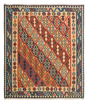 Kelim Carpet - orientalisk matta - 240 x 215 cm - flerfärgad