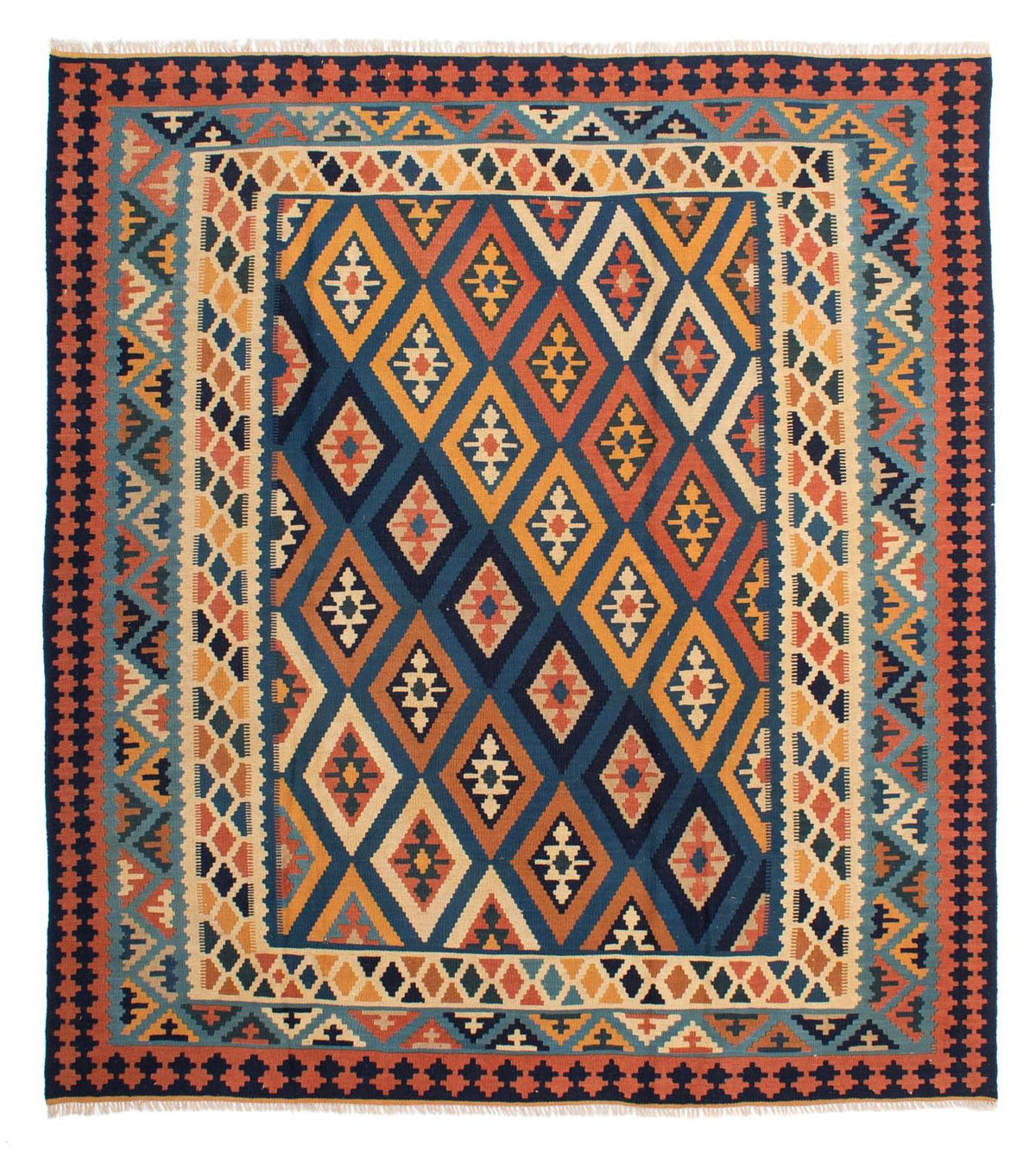 Kelim Carpet - orientalisk matta - 230 x 212 cm - flerfärgad