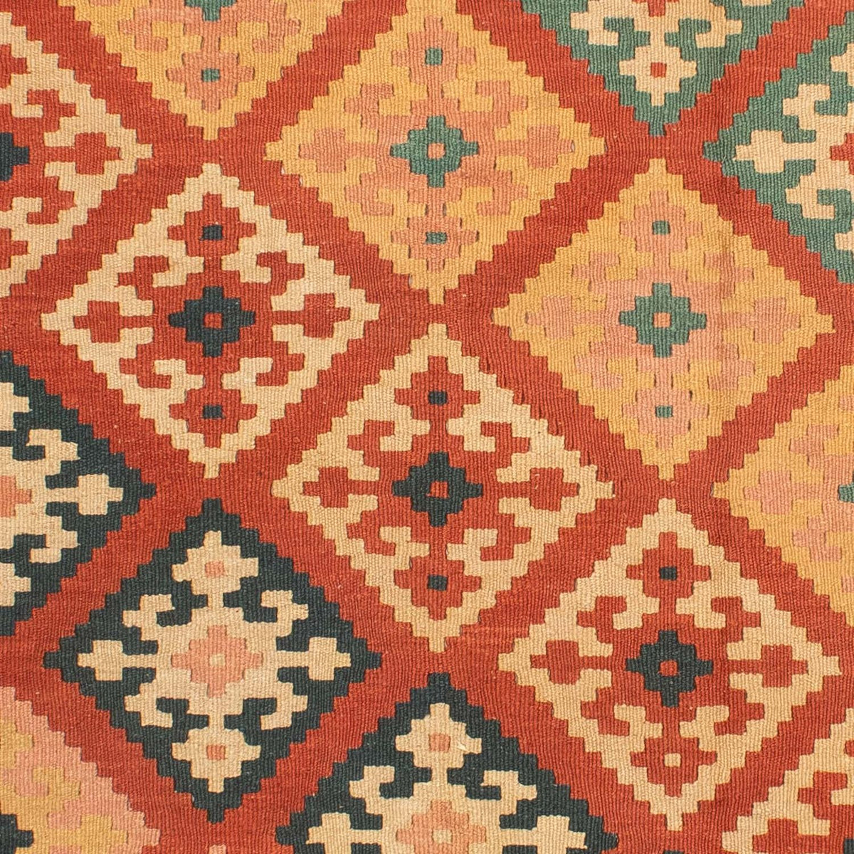 Kelim Carpet - orientalisk matta kvadrat  - 213 x 193 cm - flerfärgad