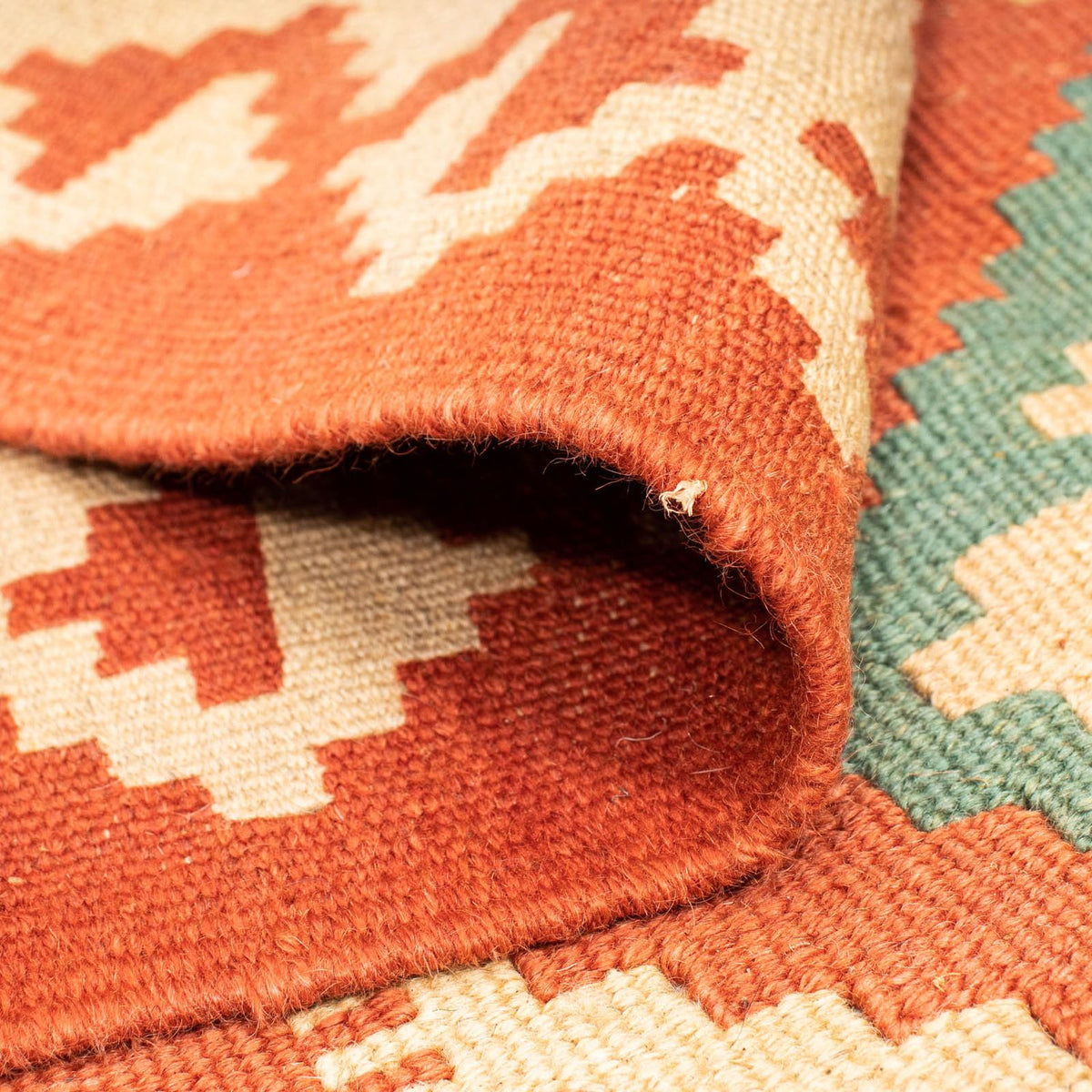 Kelim Carpet - orientalisk matta kvadrat  - 213 x 193 cm - flerfärgad