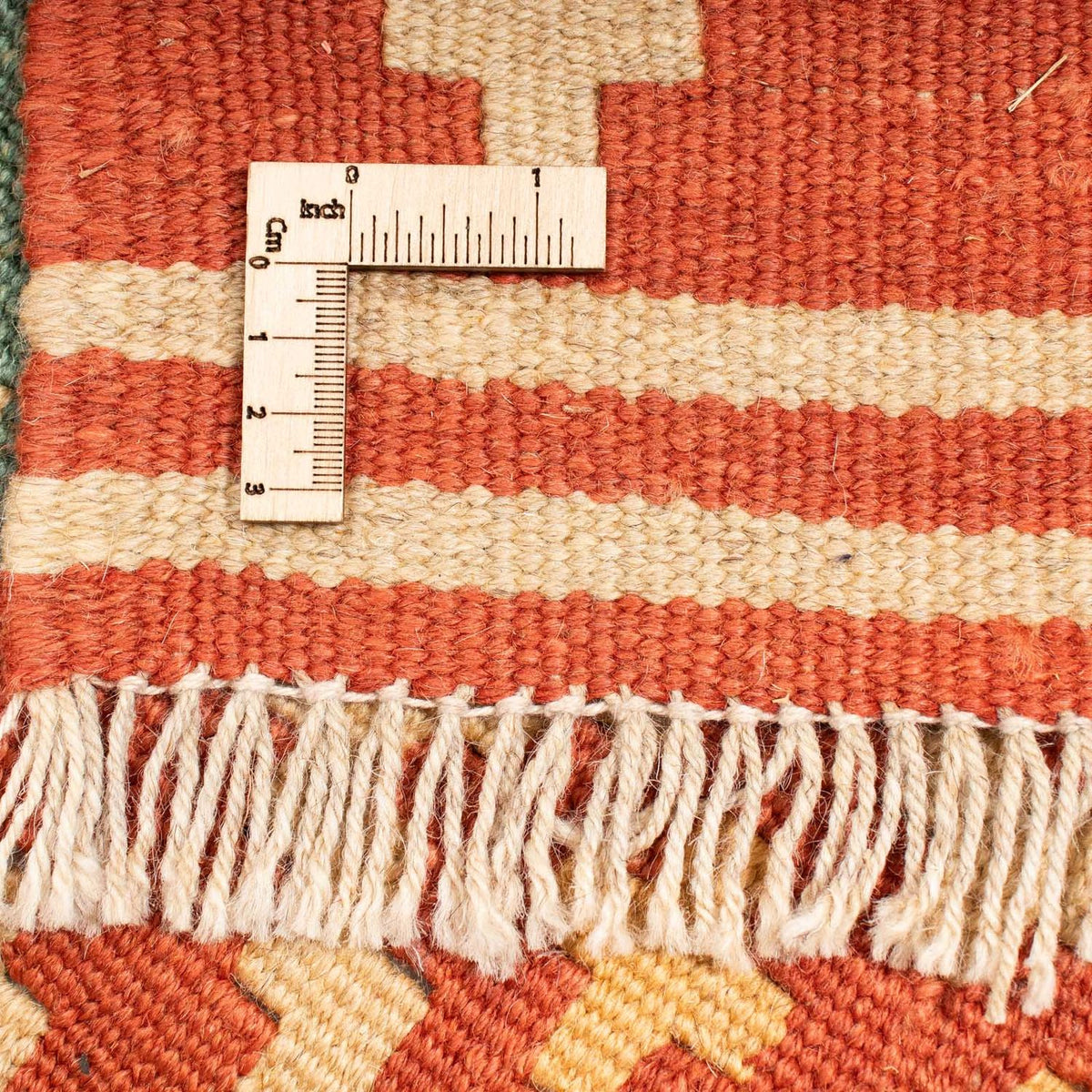 Kelim Carpet - orientalisk matta kvadrat  - 213 x 193 cm - flerfärgad