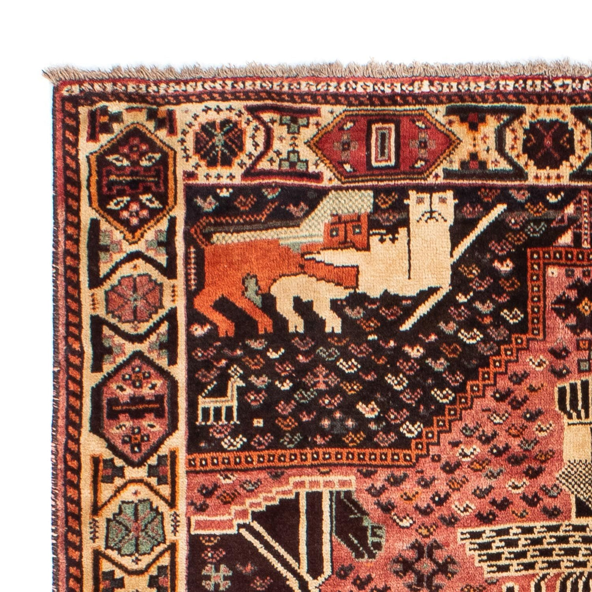 Persisk matta - Nomadic - 192 x 155 cm - ljusröd