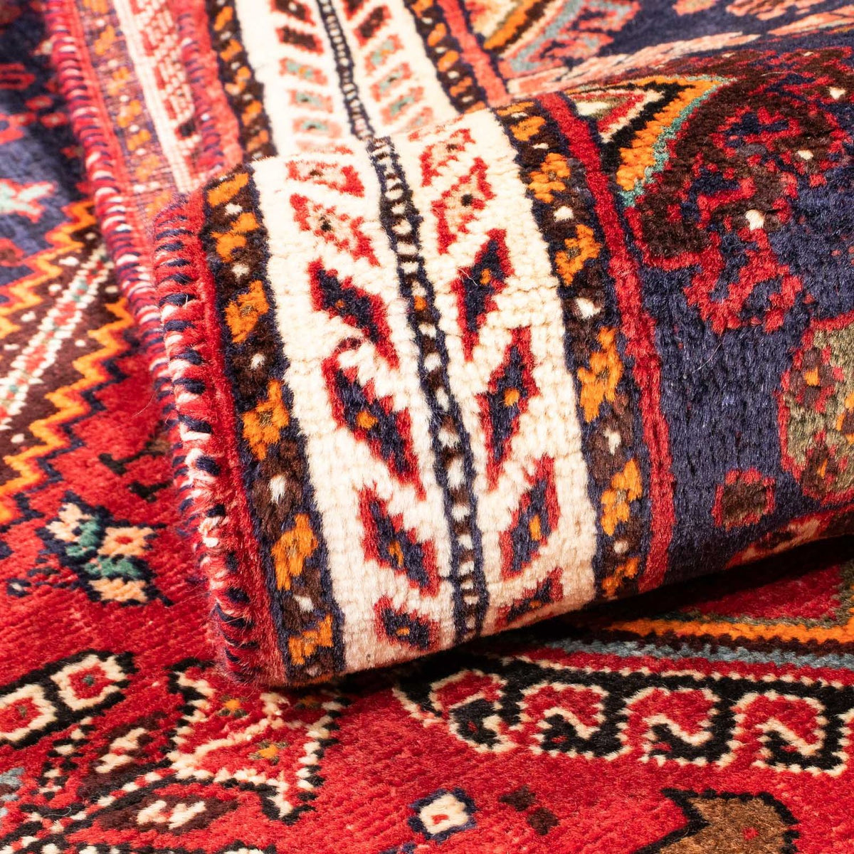 Persisk matta - Nomadic - 170 x 120 cm - mörkröd