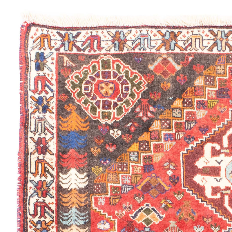 Persisk matta - Nomadic - 150 x 120 cm - mörkröd