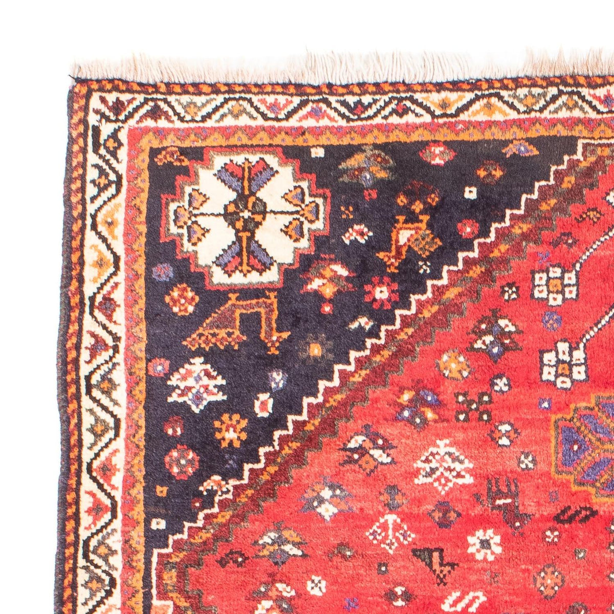 Persisk matta - Nomadic - 152 x 116 cm - mörkröd