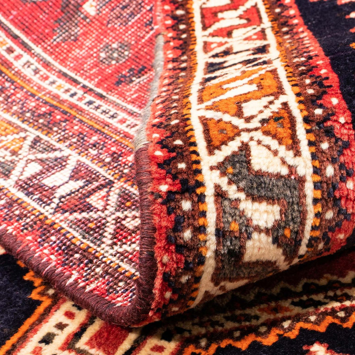 Persisk matta - Nomadic - 160 x 106 cm - mörkröd