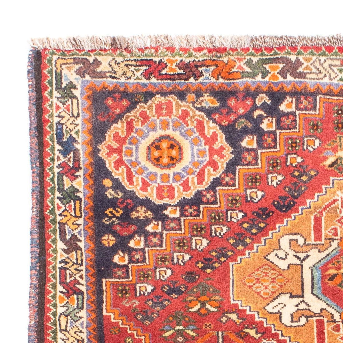 Persisk matta - Nomadic - 143 x 110 cm - mörkröd