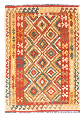Kelim Carpet - orientalisk matta - 200 x 133 cm - röd