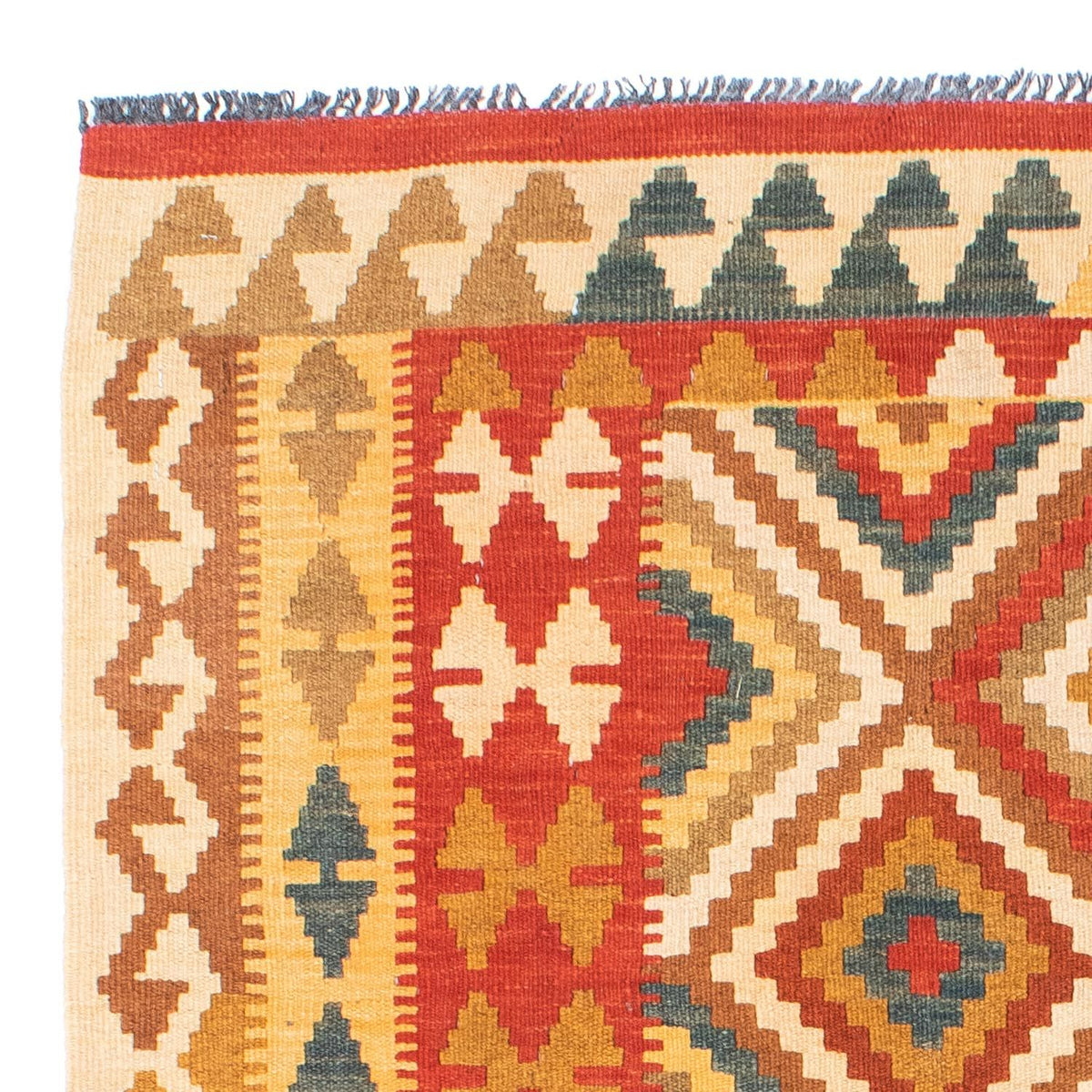 Kelim Carpet - orientalisk matta - 200 x 133 cm - röd