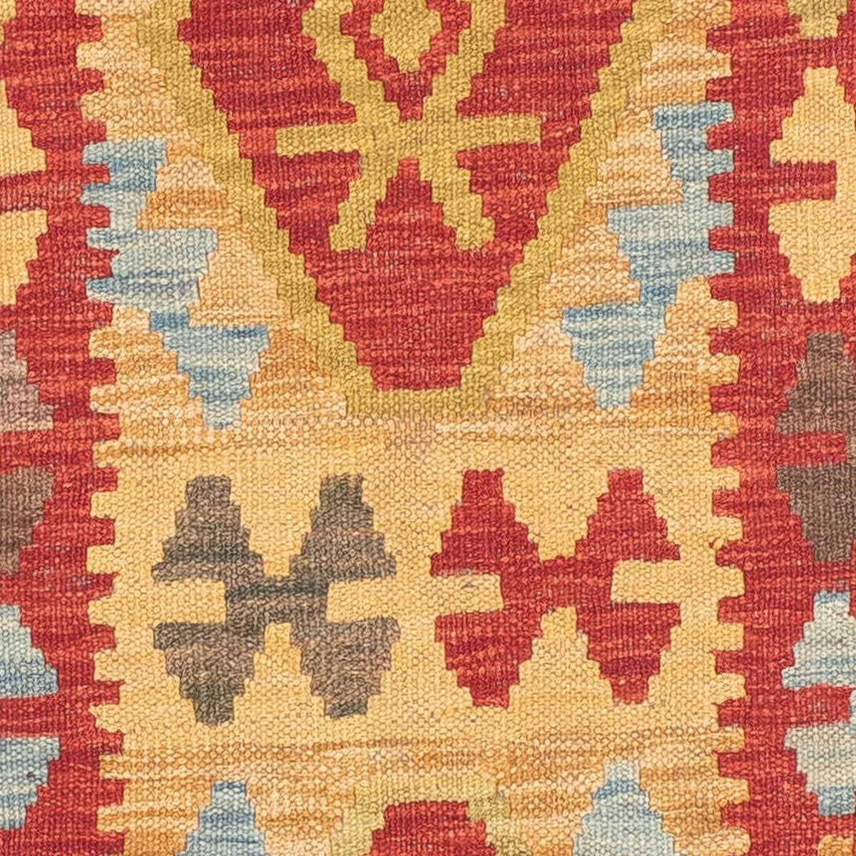 Runner Kelim Carpet - Splash - 199 x 65 cm - röd
