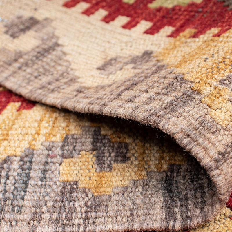 Runner Kelim Carpet - Splash - 199 x 65 cm - röd