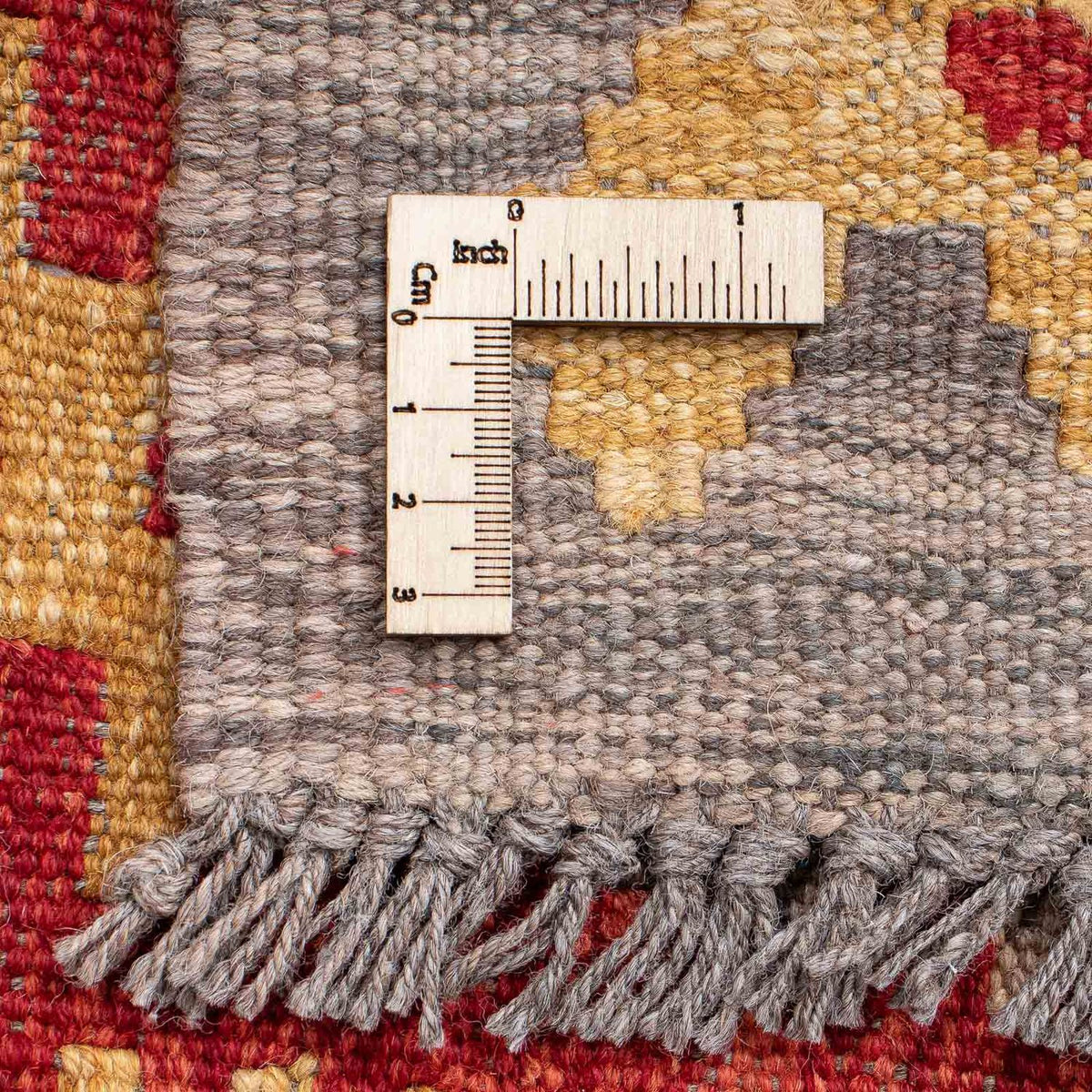 Runner Kelim Carpet - Splash - 199 x 65 cm - röd