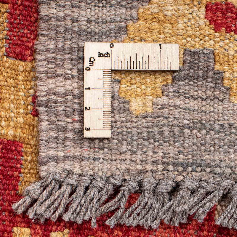 Runner Kelim Carpet - Splash - 199 x 65 cm - röd