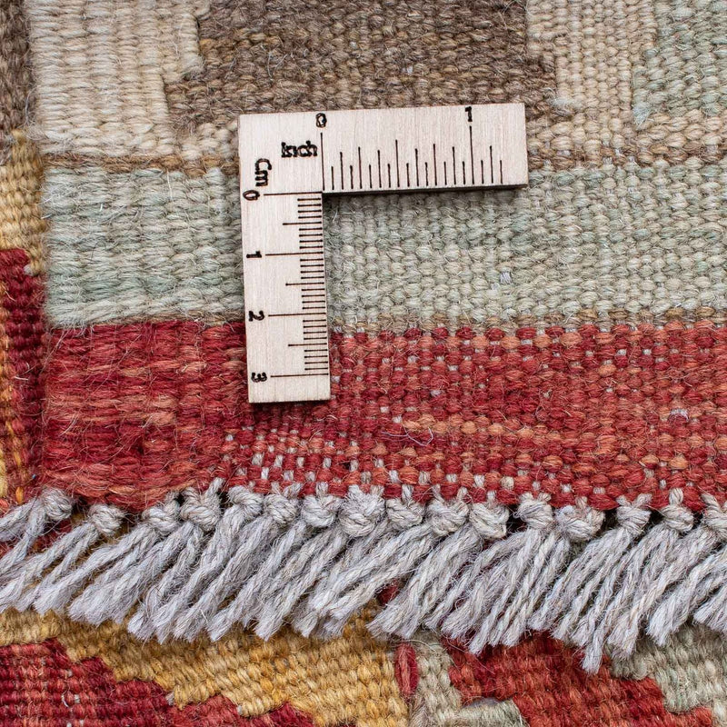 Runner Kelim Carpet - Splash - 204 x 67 cm - röd