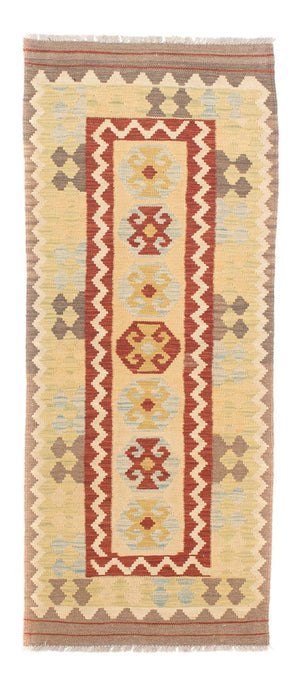Runner Kelim Carpet - Splash - 193 x 63 cm - beige