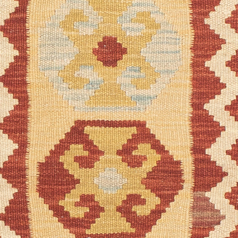 Runner Kelim Carpet - Splash - 193 x 63 cm - beige