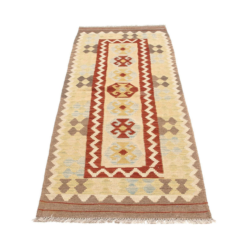 Runner Kelim Carpet - Splash - 193 x 63 cm - beige
