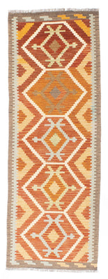 Runner Kelim Carpet - orientalisk matta - 205 x 71 cm - rost