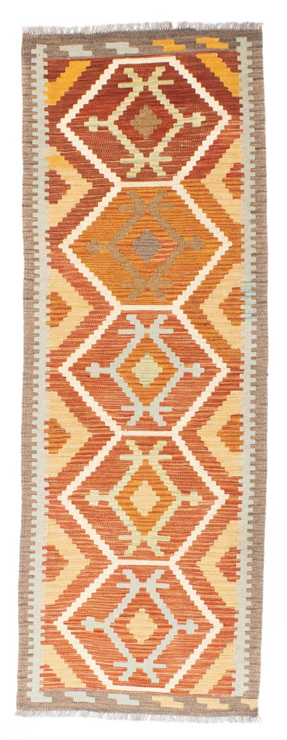 Runner Kelim Carpet - orientalisk matta - 205 x 71 cm - rost