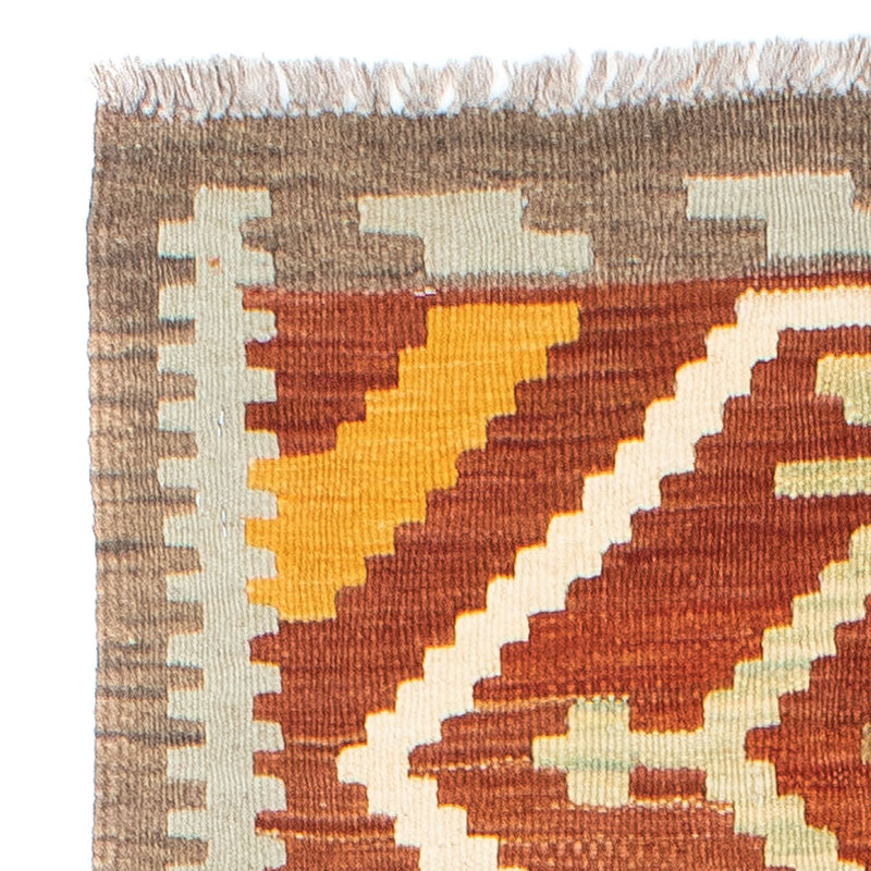 Runner Kelim Carpet - orientalisk matta - 205 x 71 cm - rost