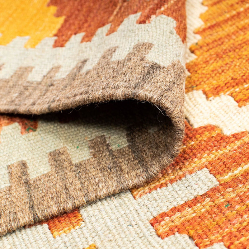 Runner Kelim Carpet - orientalisk matta - 205 x 71 cm - rost