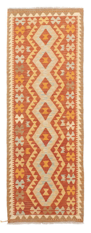 Runner Kelim Carpet - Splash - 200 x 62 cm - rost