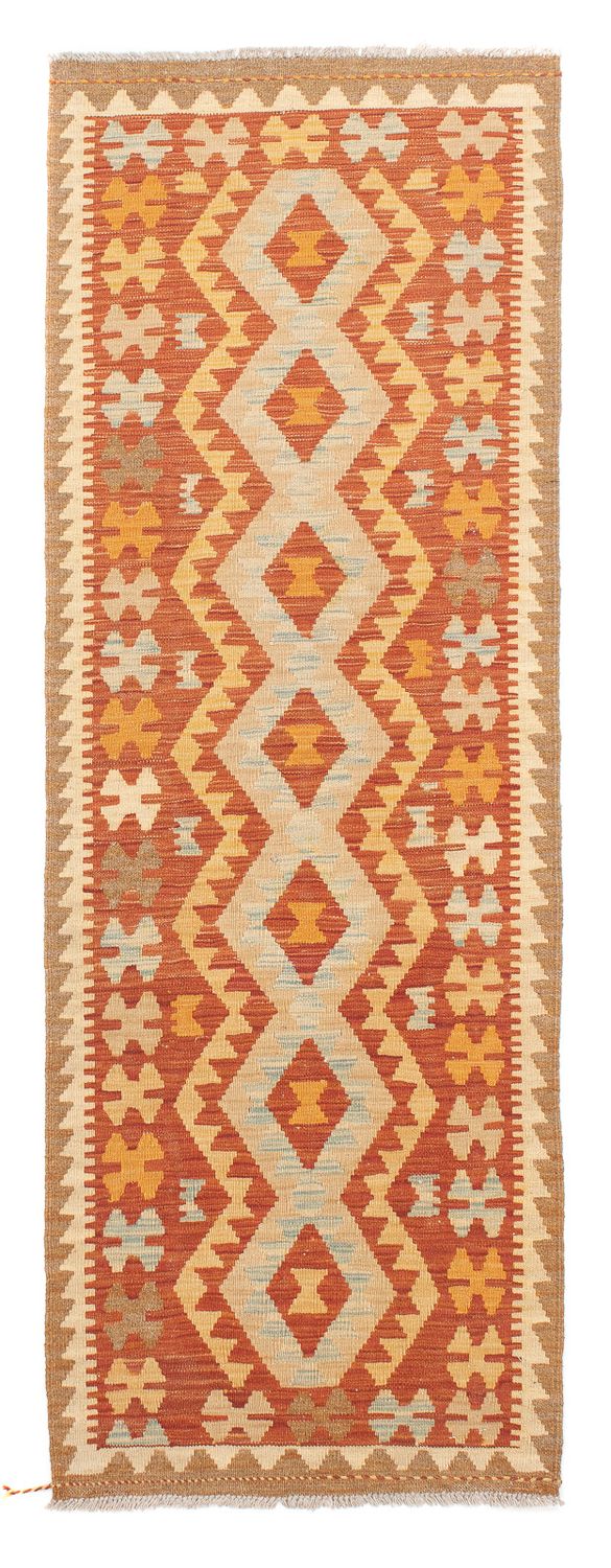 Runner Kelim Carpet - Splash - 200 x 62 cm - rost